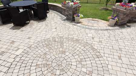 Paver patio construction